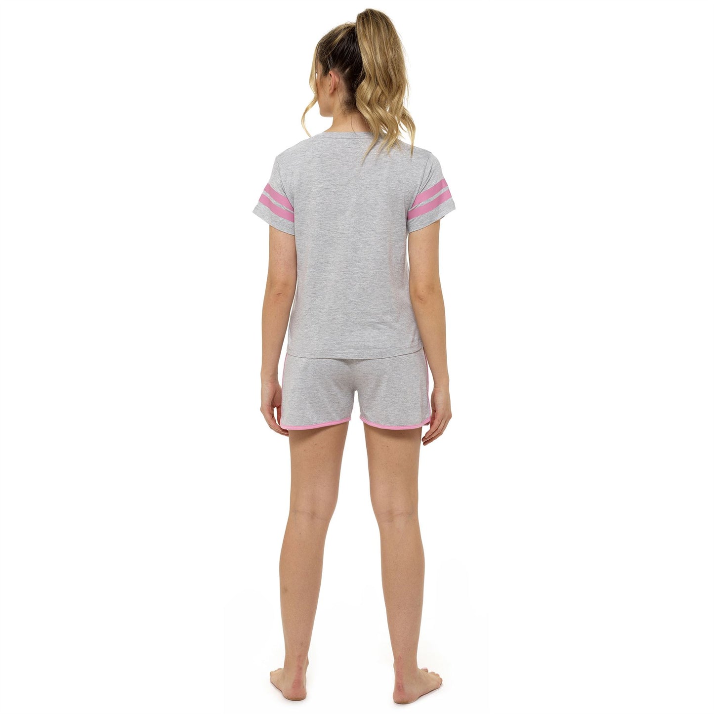Follow That Dream Womens 'Amour' Pyjama and Shorts Set - Grey