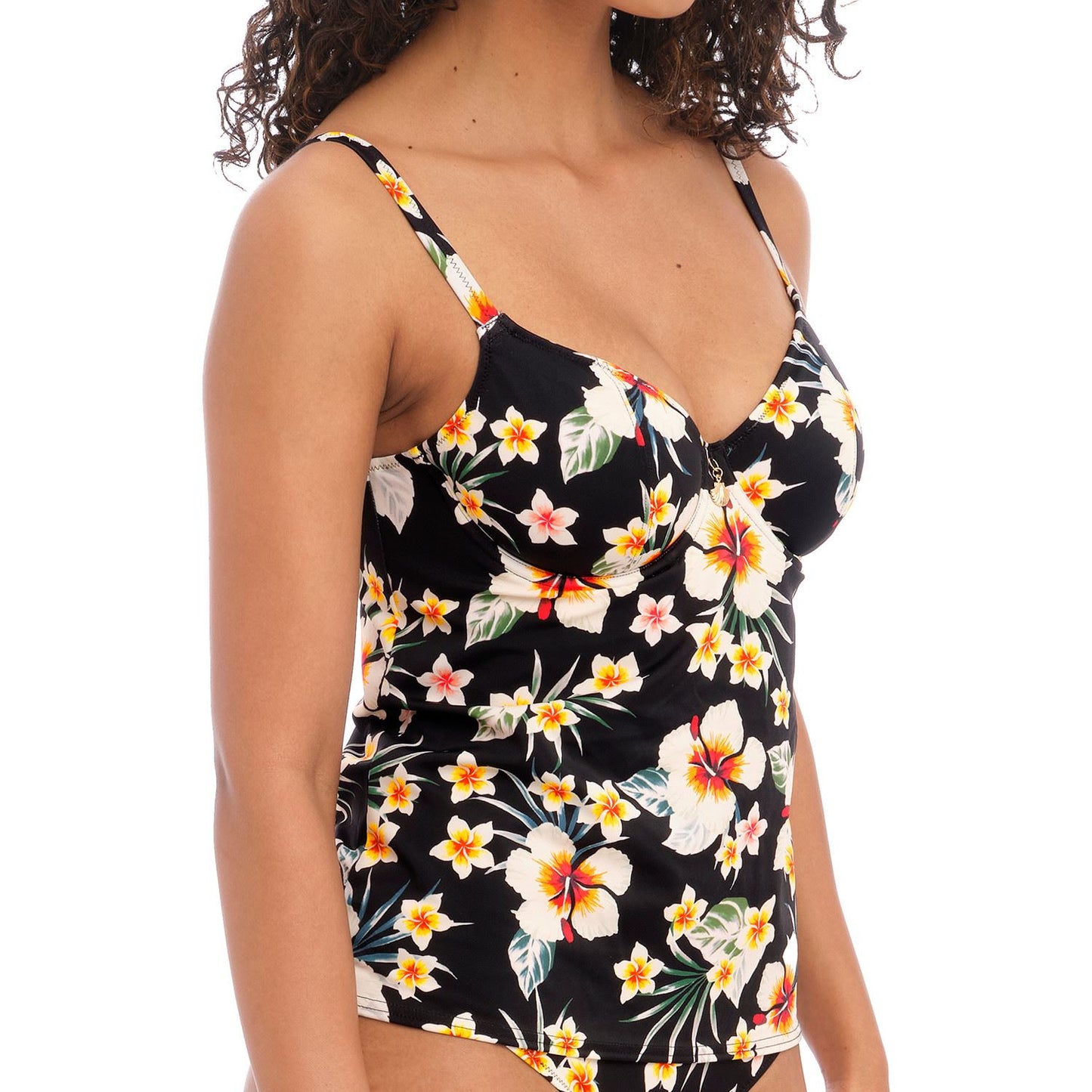 Freya Havana Sunrise Plunge Tankini Top - Multi