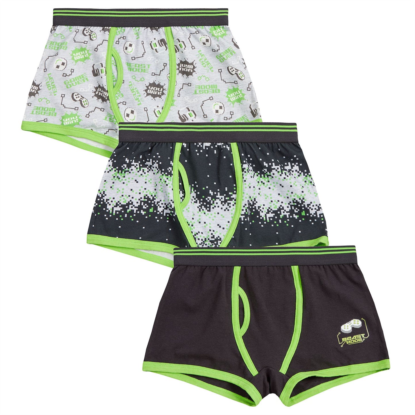 4Kidz Boys Boxer Shorts (3 Pack) - Gamer (2-6 Years)