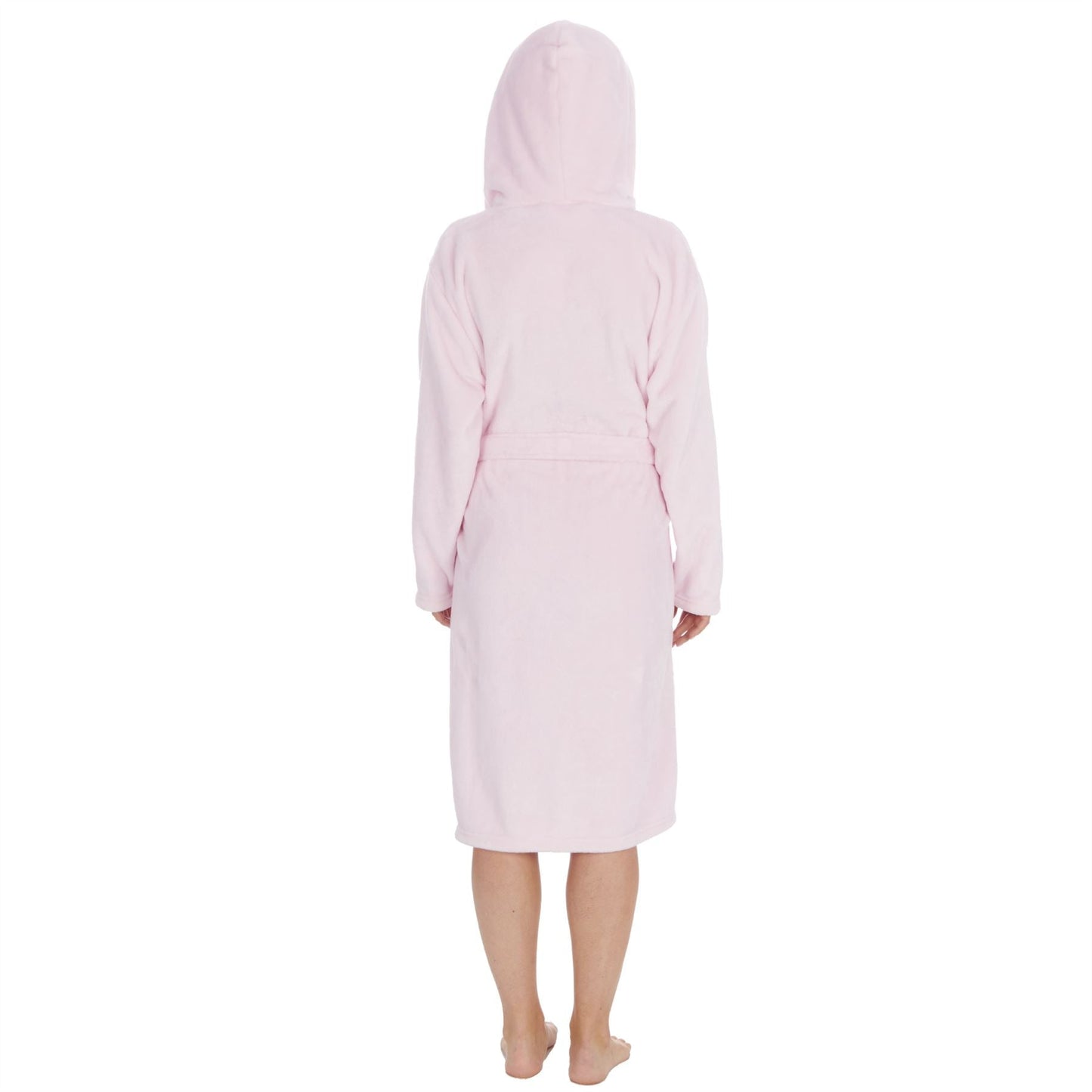 Forever Dreaming Womens Fleece Hooded Robe - Pink (2XL-5XL) Forever Dreaming