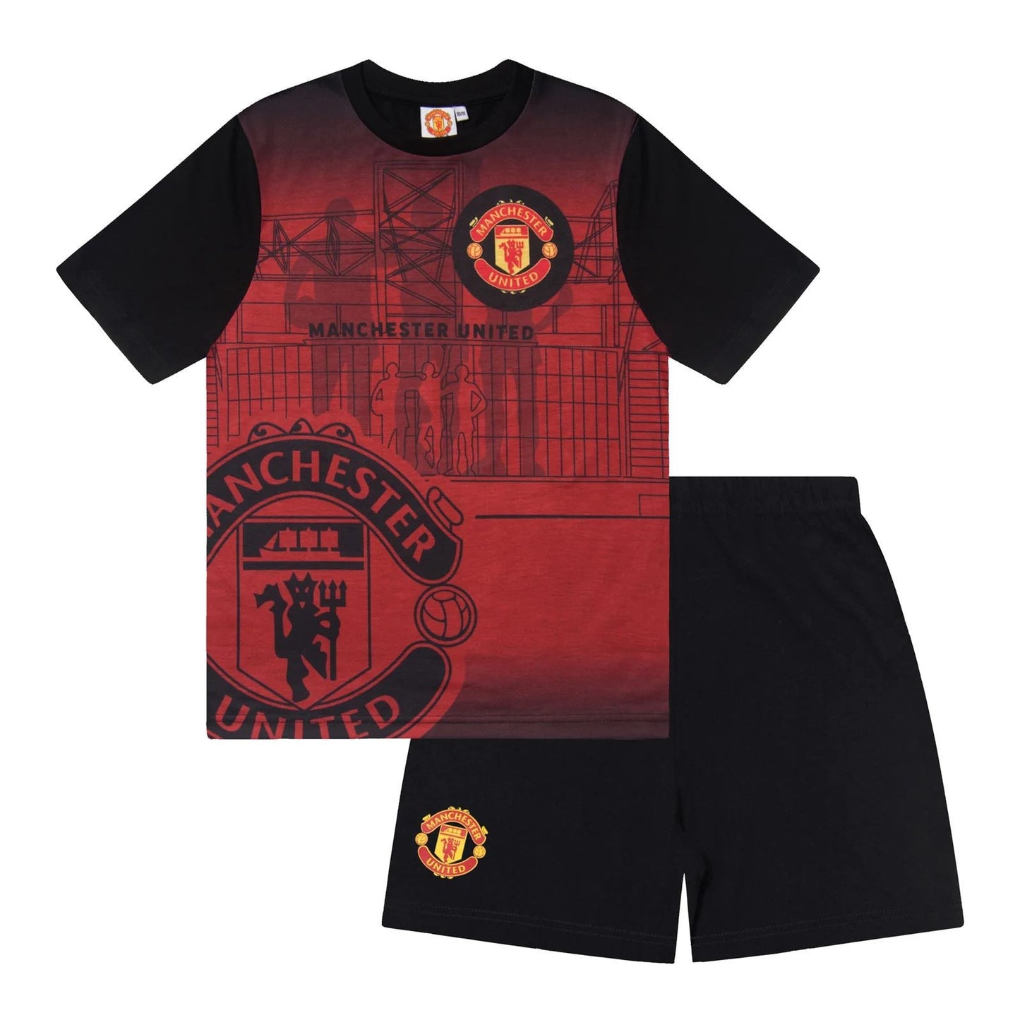 Kids Manchester United Short Pyjamas - Red Manchester United