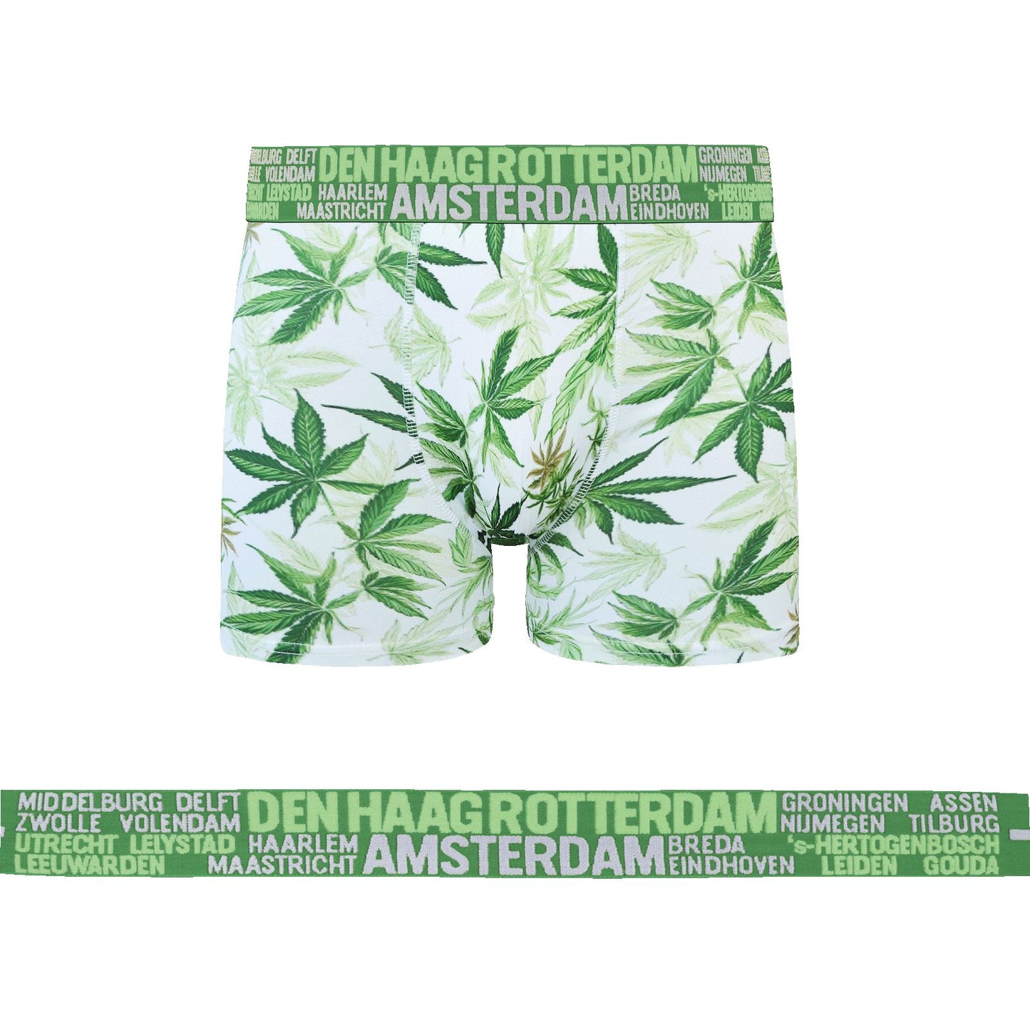 Amsterdam Trunks (1 Pack) - Cannabis White Amsterdam