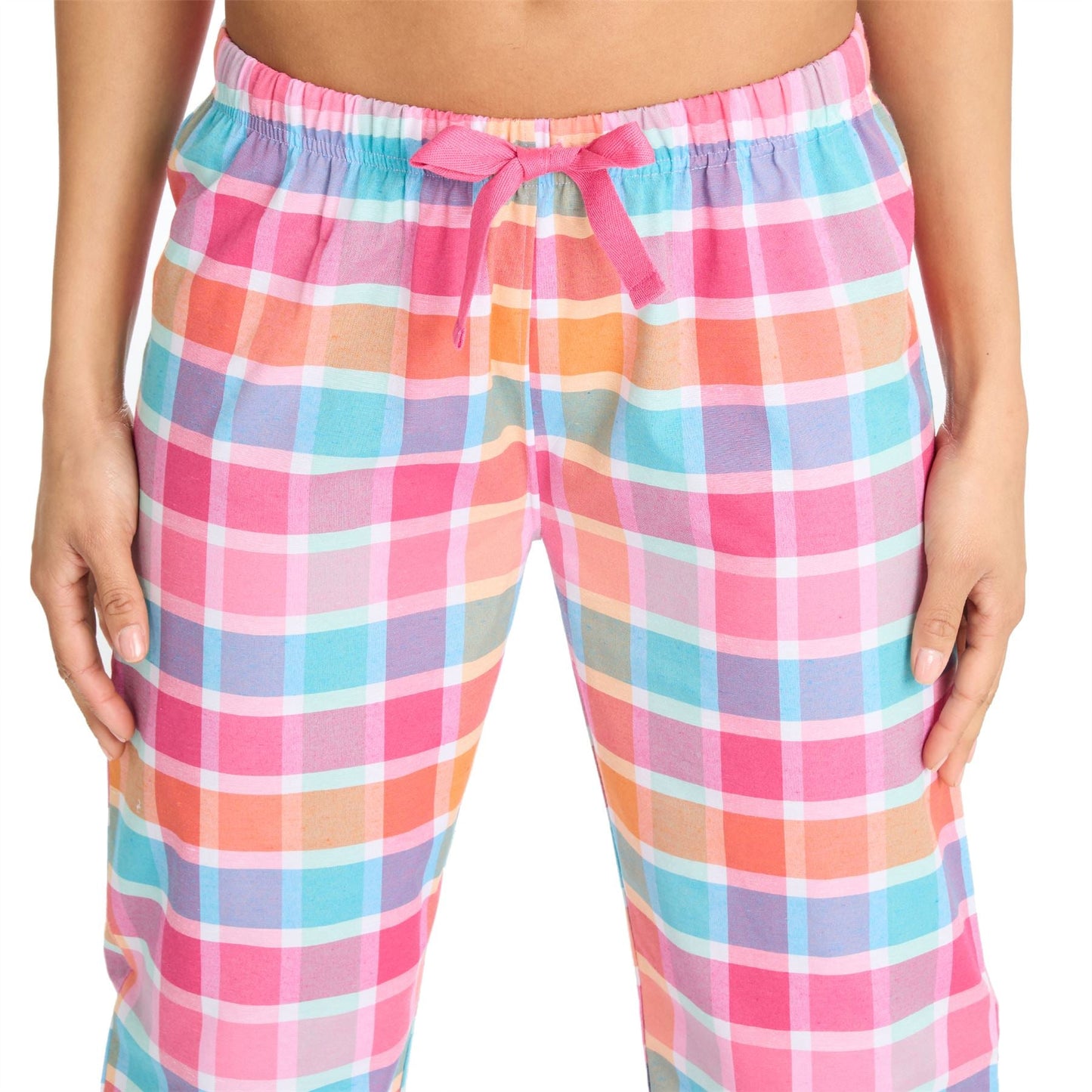 Forever Dreaming Womens Yarn Dyed Woven Check Pyjamas - Mint Forever Dreaming