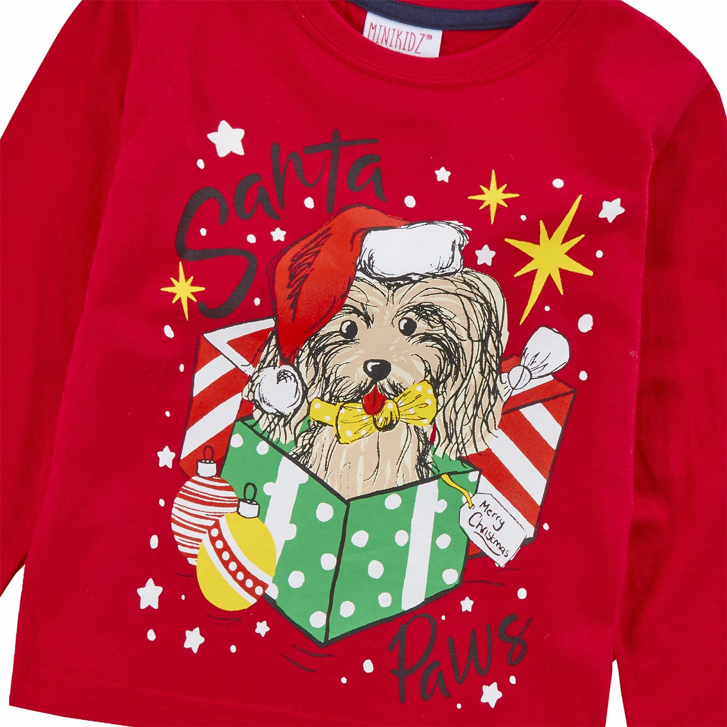 Minikidz Kids Christmas 'Santa Paws' Pyjamas - Red