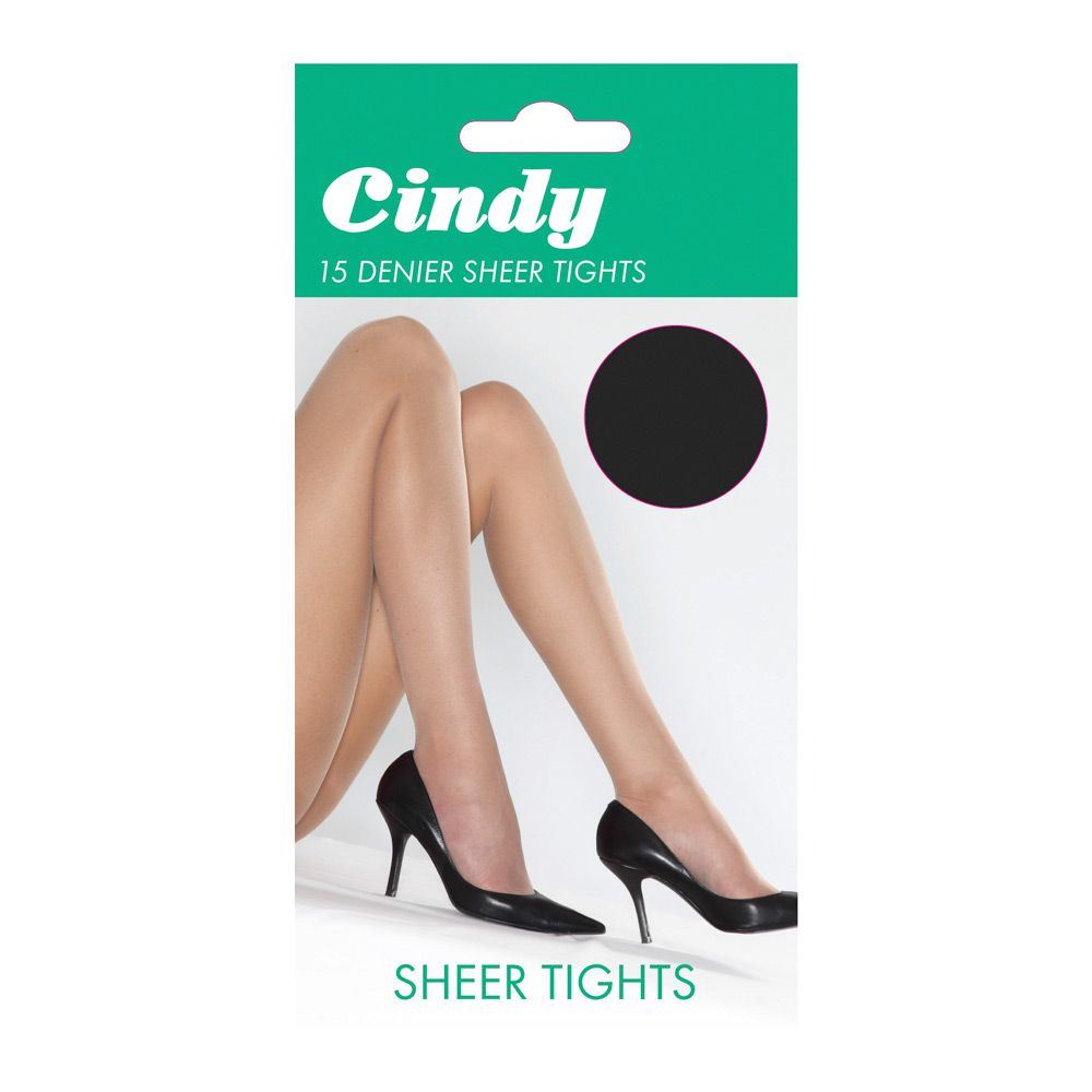 Cindy 15 Denier Sheer Tights - Black Cindy