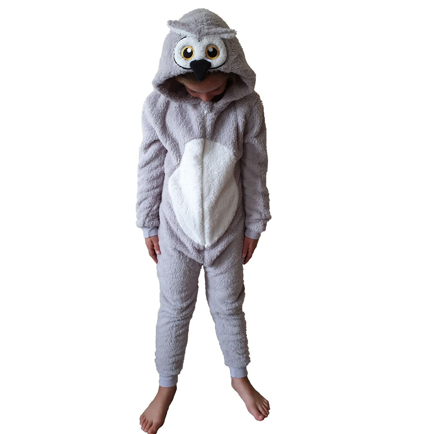 Animal Crazy Kids Owl Costume Onesie - Grey Animal Crazy