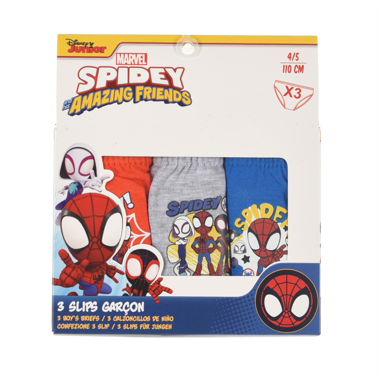 Boys Spidey and His Amazing Friends Briefs (3 Pack) Spider-Man