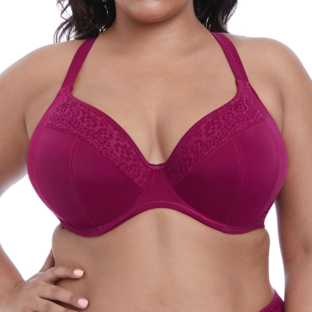 Elomi Indie Multiway Plunge Bikini Top - Berry Elomi Swimwear