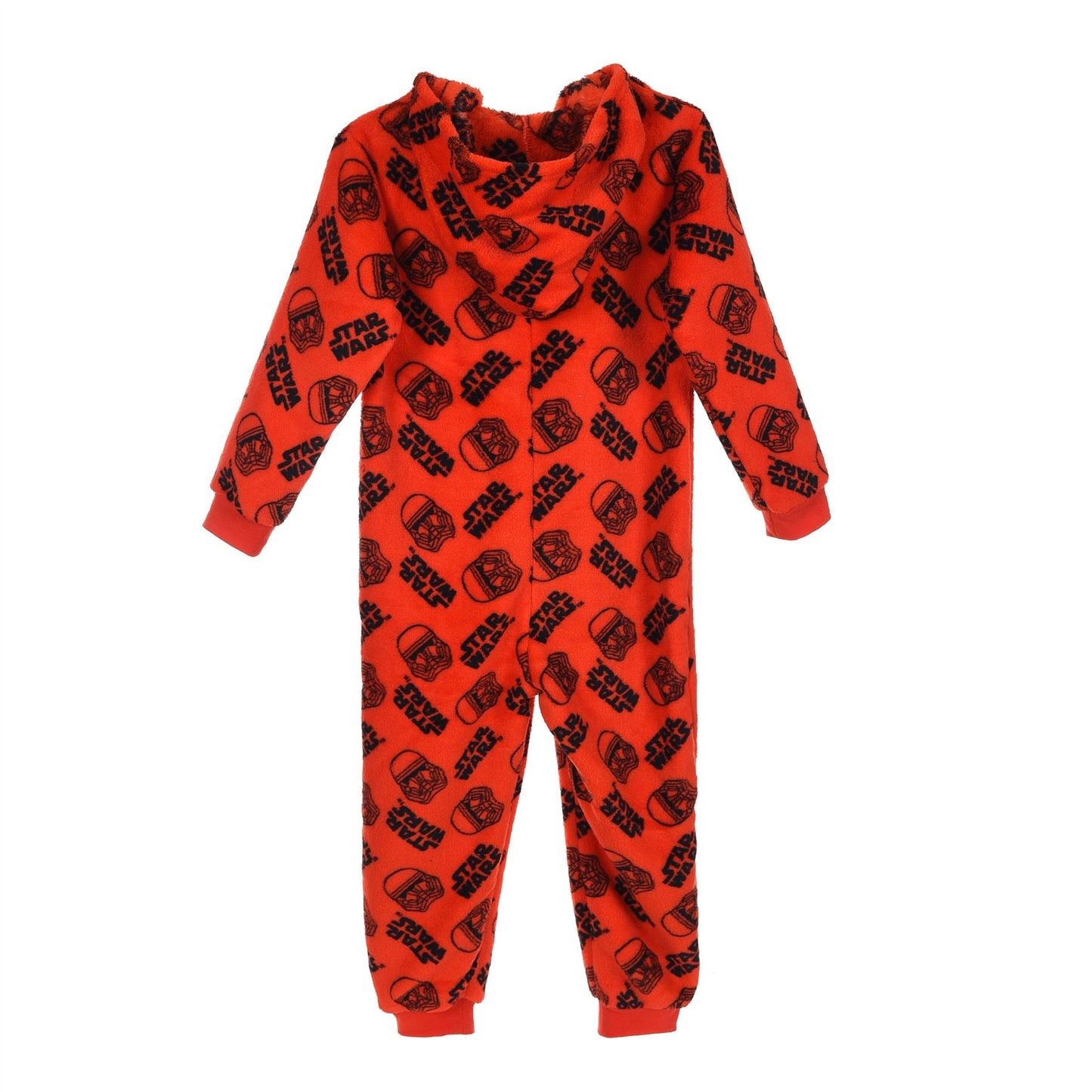 Boys Star Wars Fleece Hooded Onesie - Red Print Star Wars