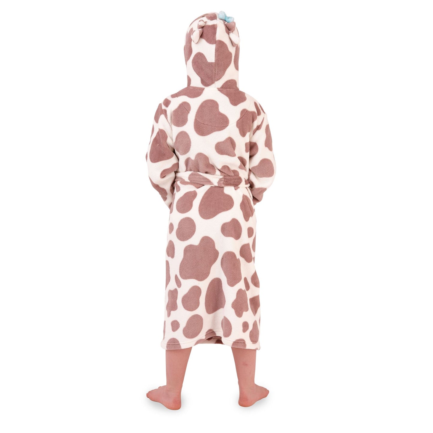 Nifty Kids Cow Print Fleece Robe - Multi