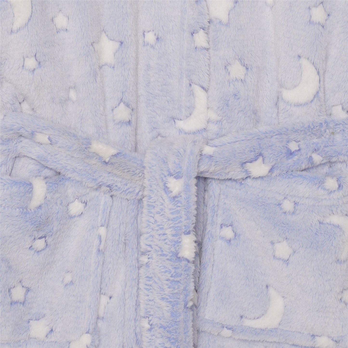 Nifty Kids Moon/Stars Fleece Robe - Blue Nifty
