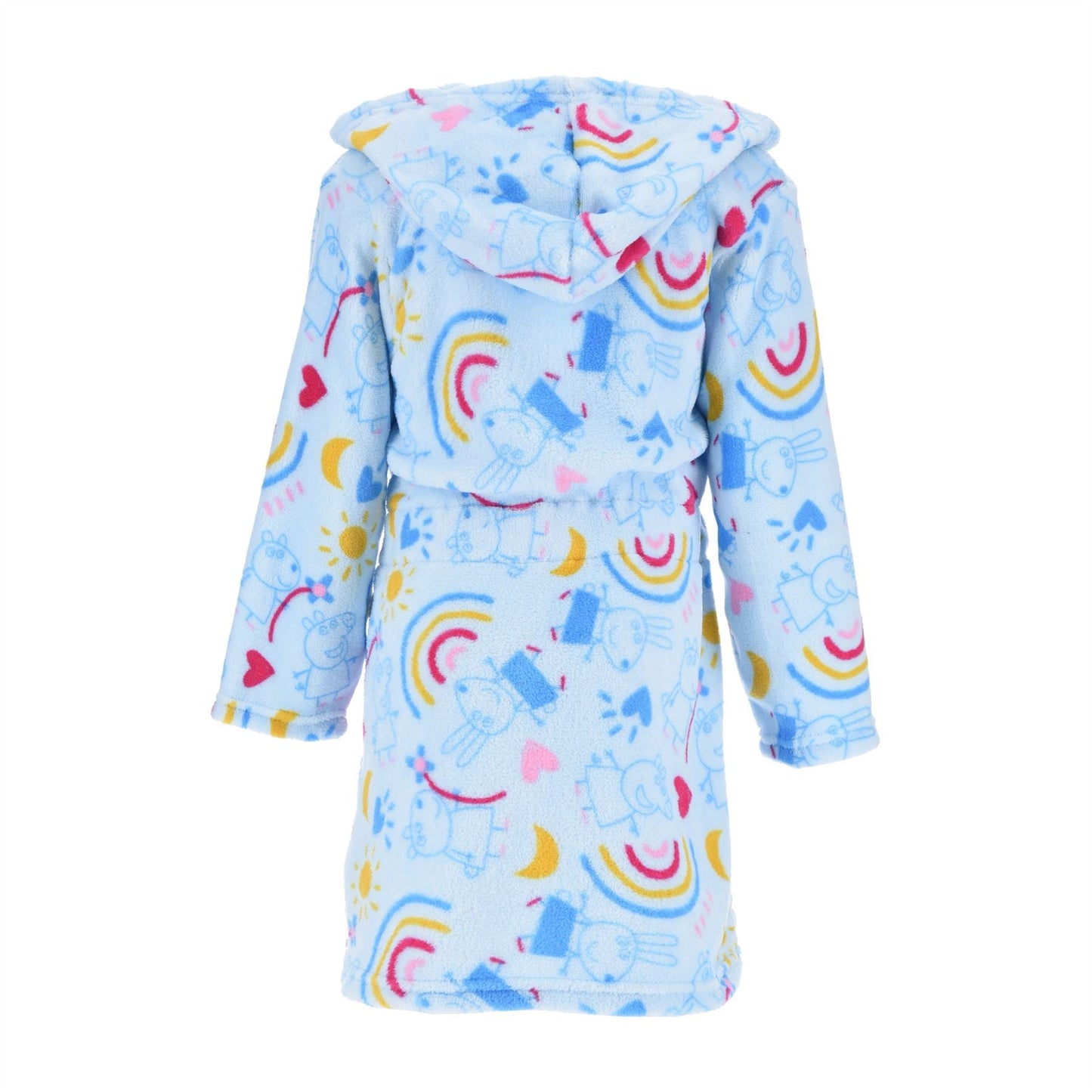 Peppa Pig Kids Fleece Rainbow Robe - Turquoise Peppa Pig