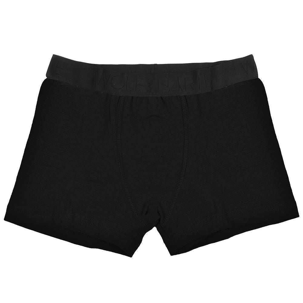Wolf and Harte Mens Bamboo Rich Trunks (2 Pack) - Black Wolf and Harte