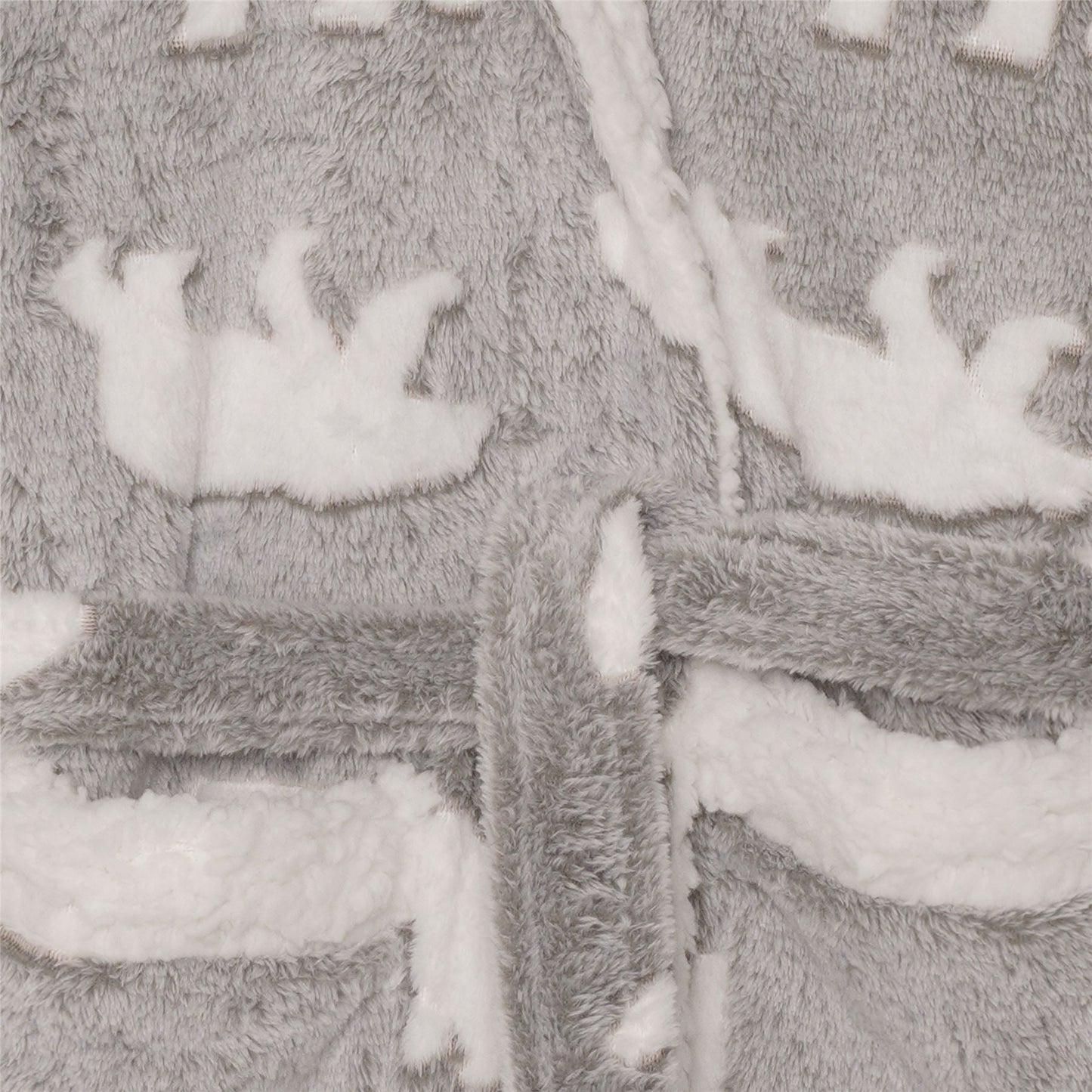 Nifty Kids Polar Bear Fleece Robe - Grey/White Nifty