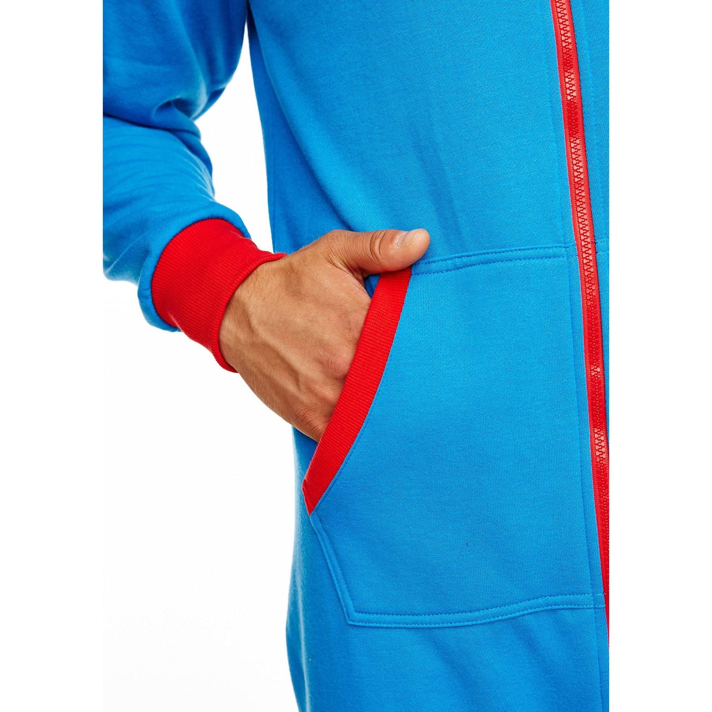 Mens Superman Polycotton Onesie - Blue Superman