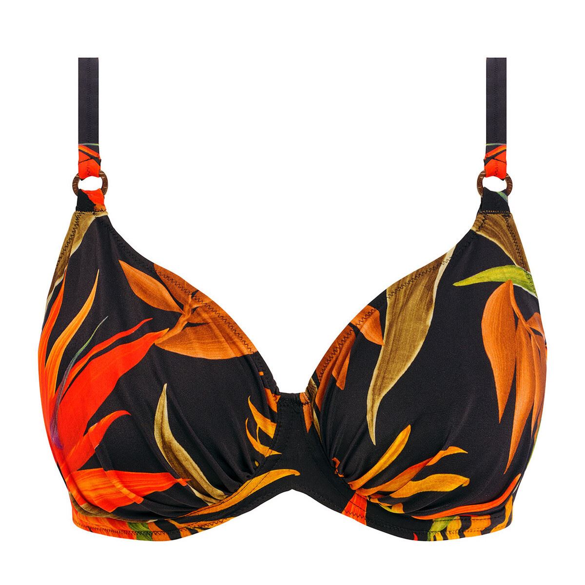 Fantasie Pichola Gathered Full Cup Bikini Top - Black Fantasie Swimwear