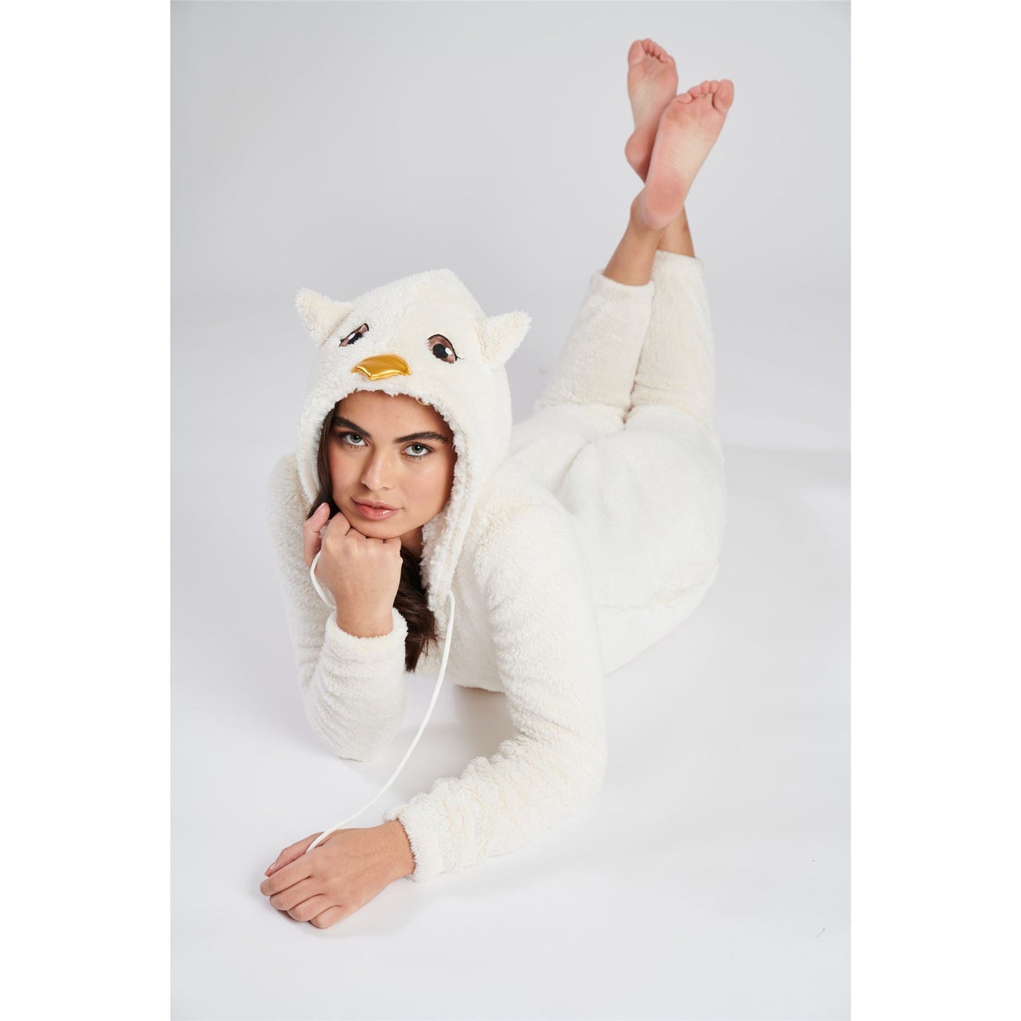 Loungeable Owl Fleece Onesie - Beige Loungeable
