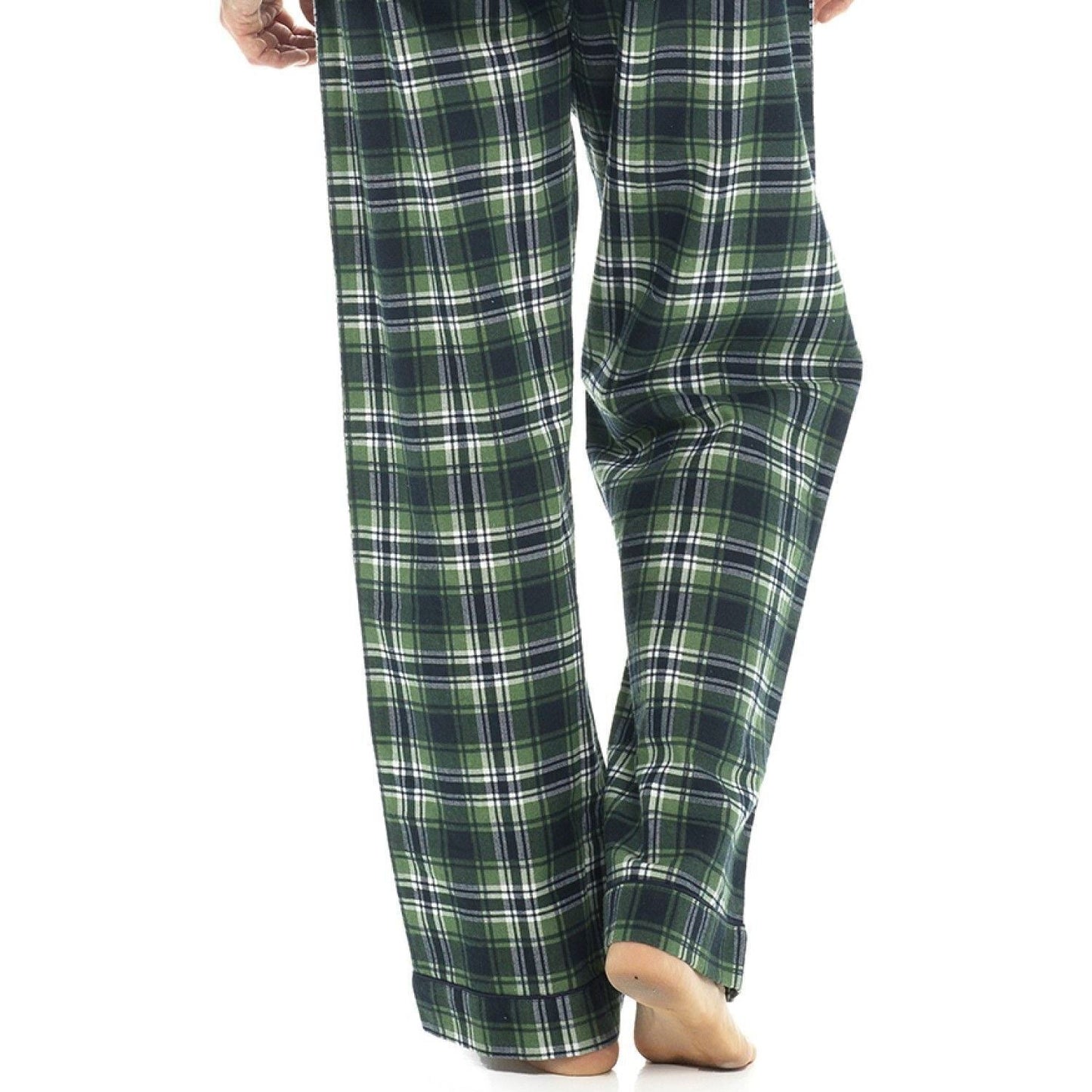 Tom Franks Mens Flannel Check Pyjamas - Navy Tom Franks