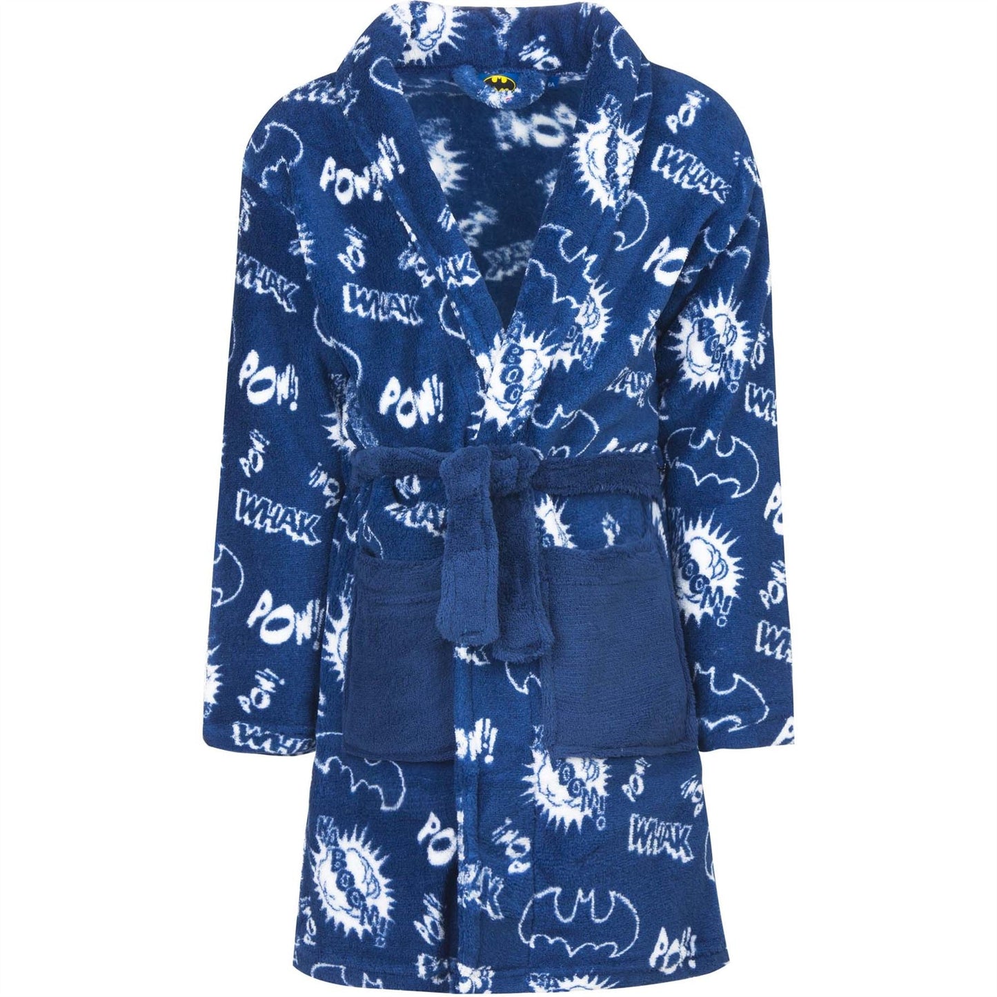 Boys Batman Fleece POW! Robe - Blue Batman