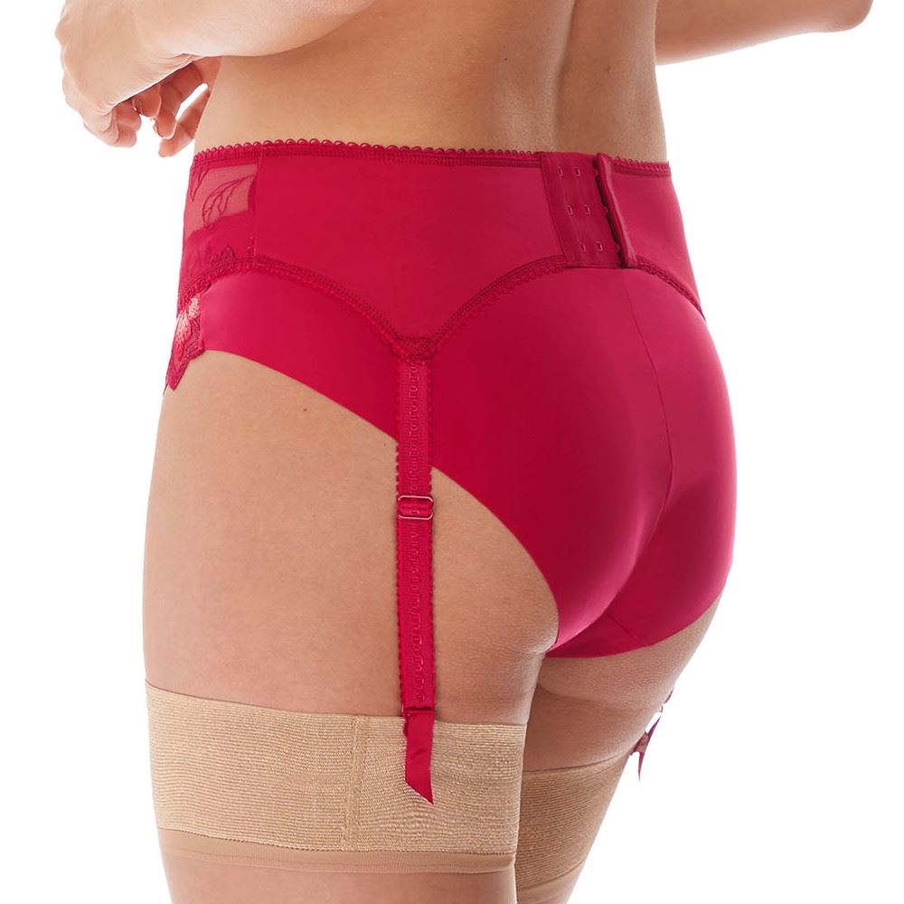 Fantasie Leona Suspender Belt - Red Fantasie