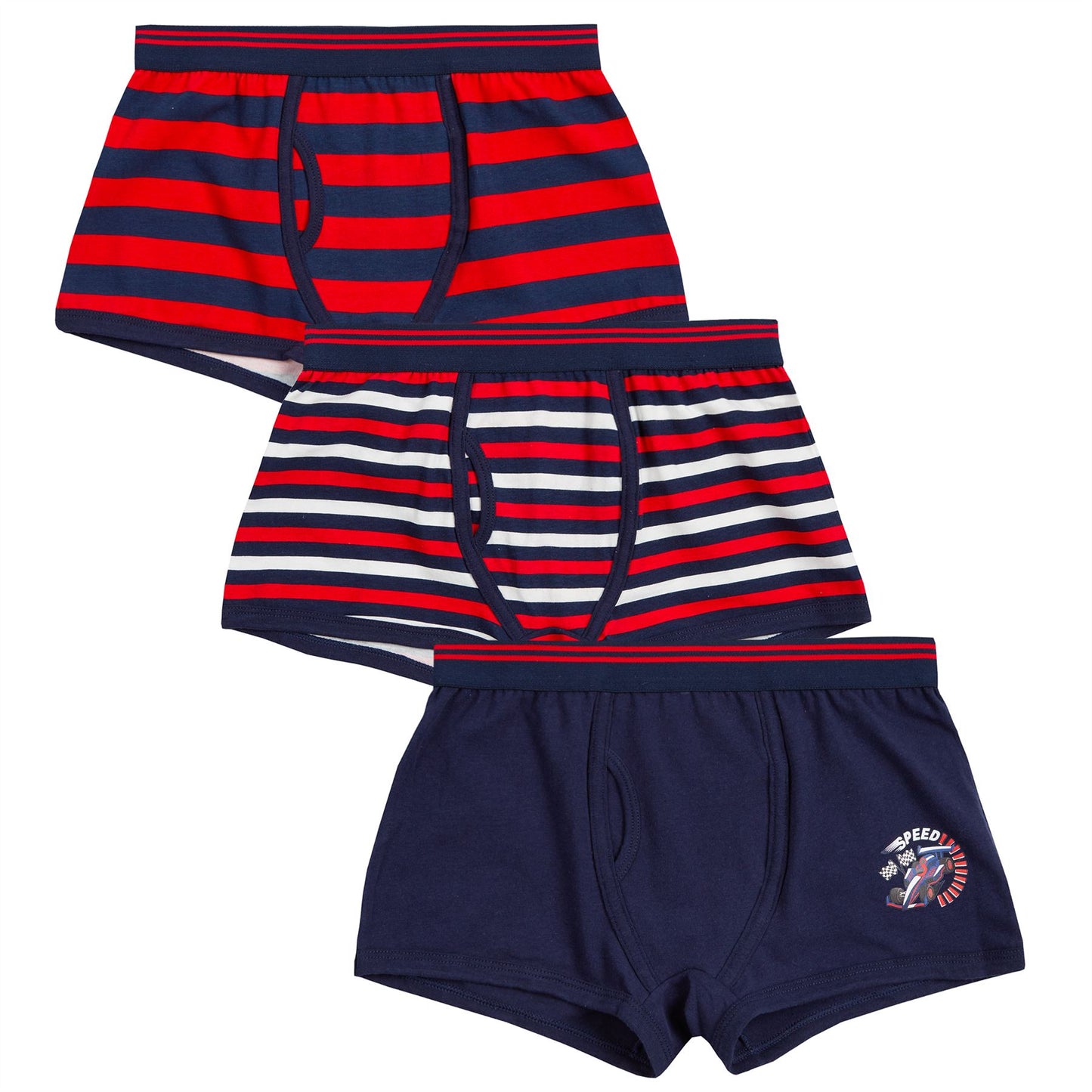 4Kidz Boys Boxer Shorts (3 Pack) - Stripes (2-6 Years)