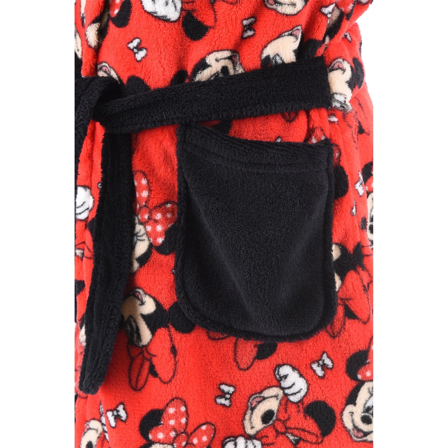 Minnie Mouse Kids Fleece Bow Robe - Red