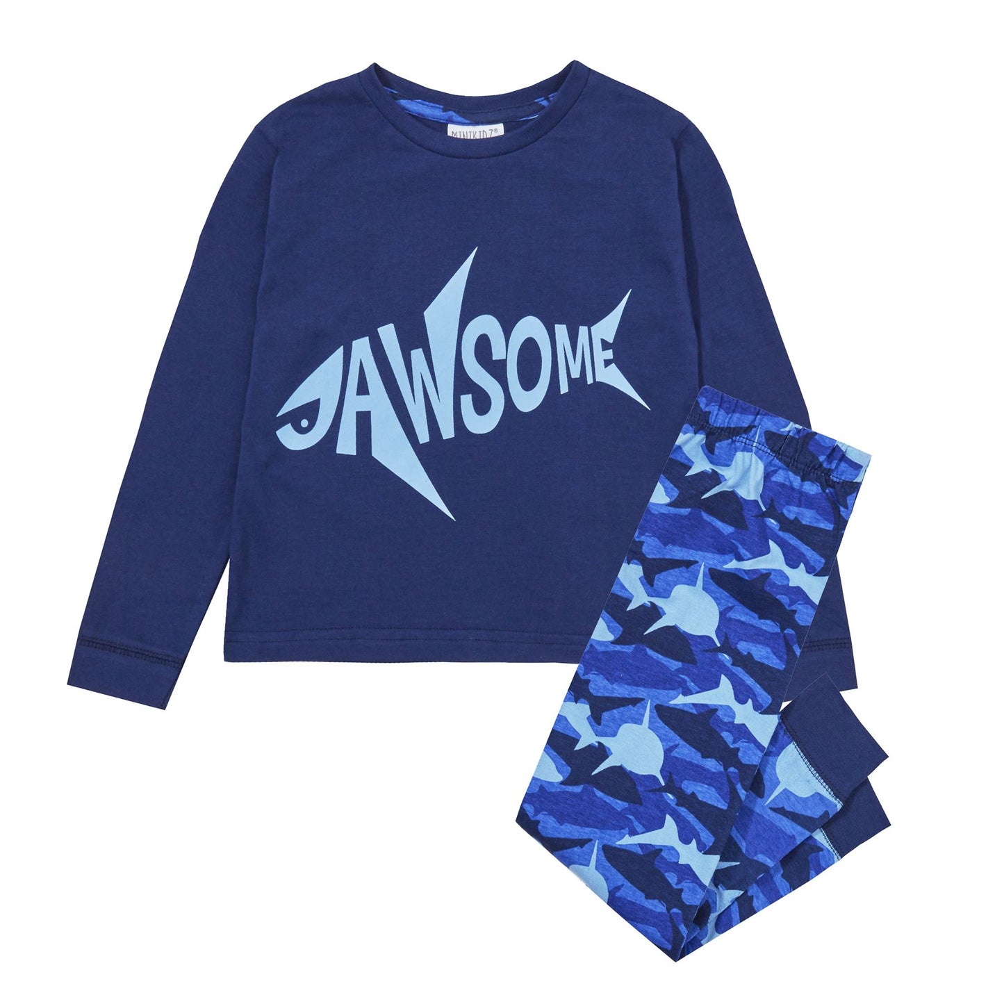 Minikidz Kids 'Jawsome' Shark Pyjama Set - Blue (2-6 Years)