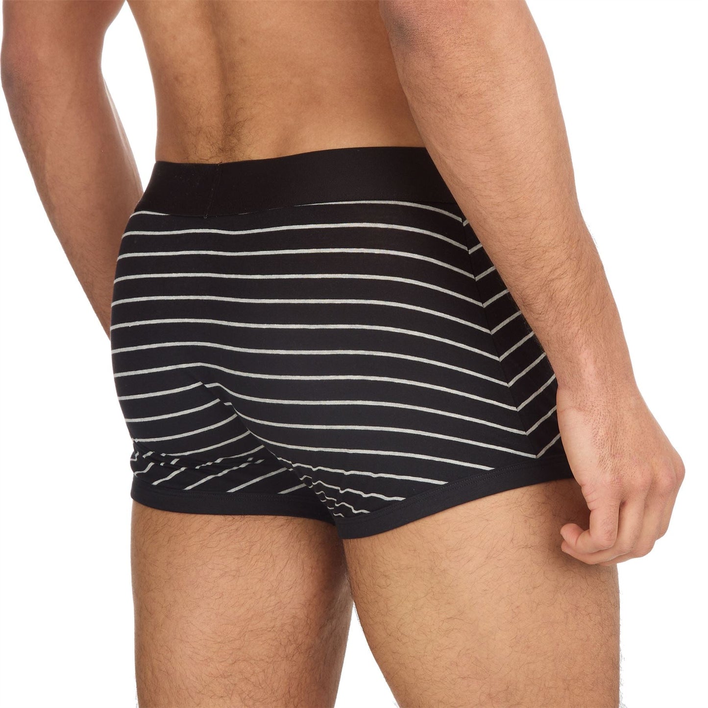 Embargo Mens Hipster Trunks (4 Pack) - Black Stripe Embargo