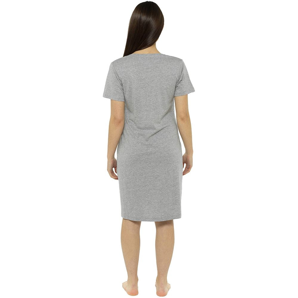 Follow That Dream I Loaf You Toast Print Nightdress - Grey