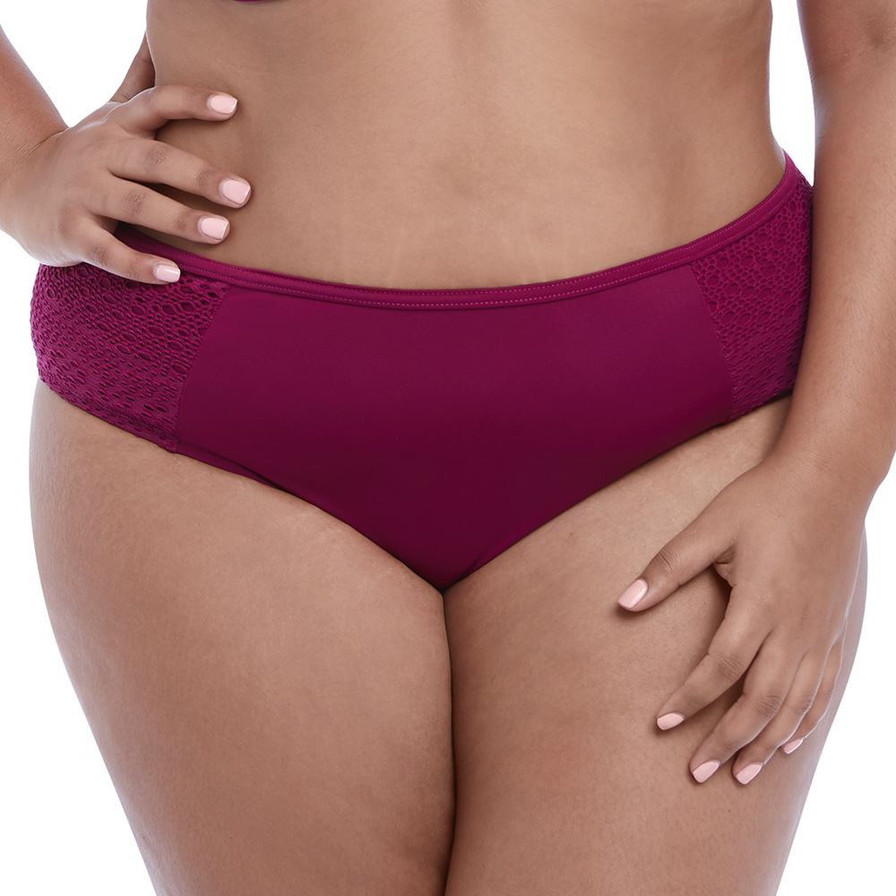 Elomi Indie Mid Rise Bikini Brief - Berry Elomi Swimwear