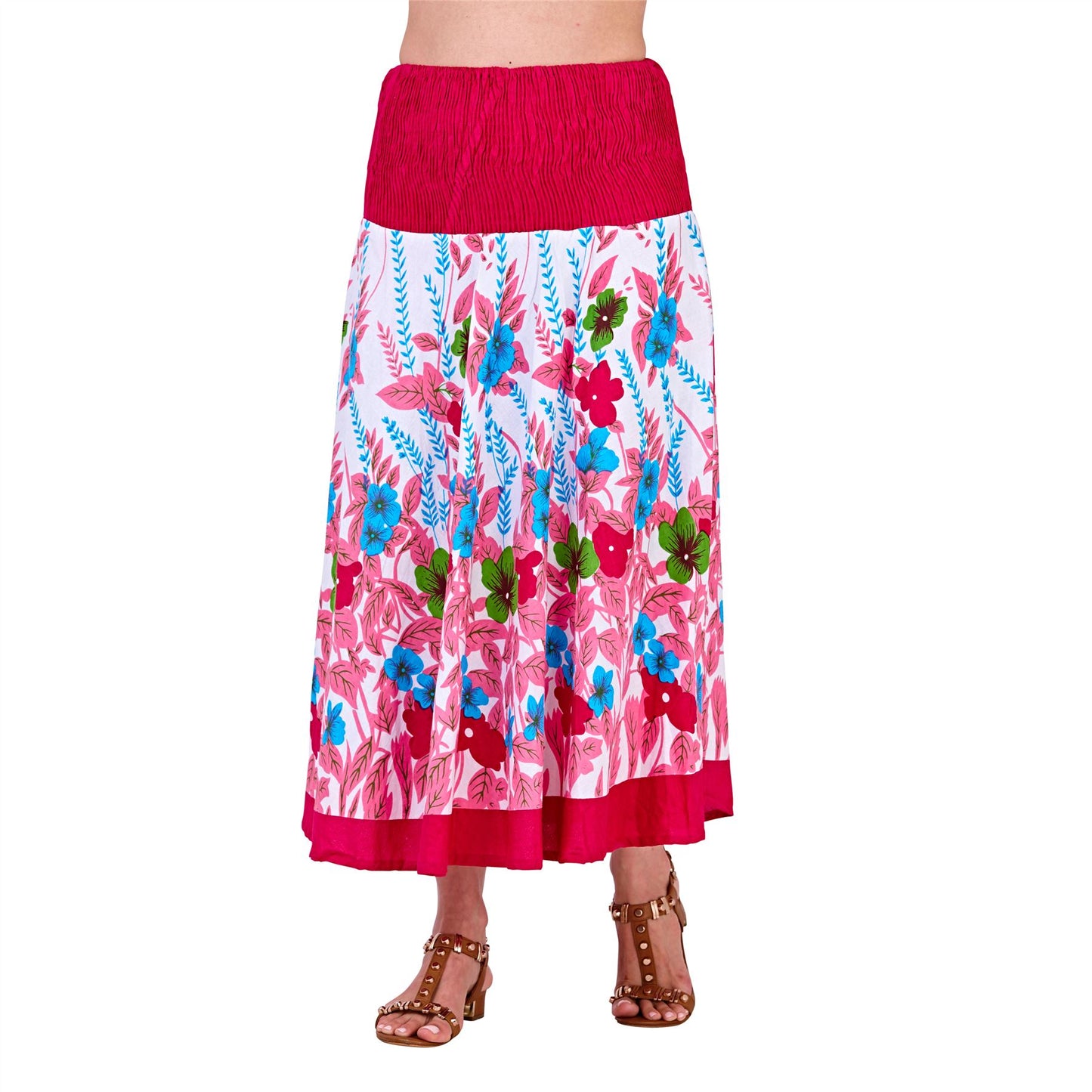 Pistachio Floral Print 2 In 1 Dress - Pink Pistachio