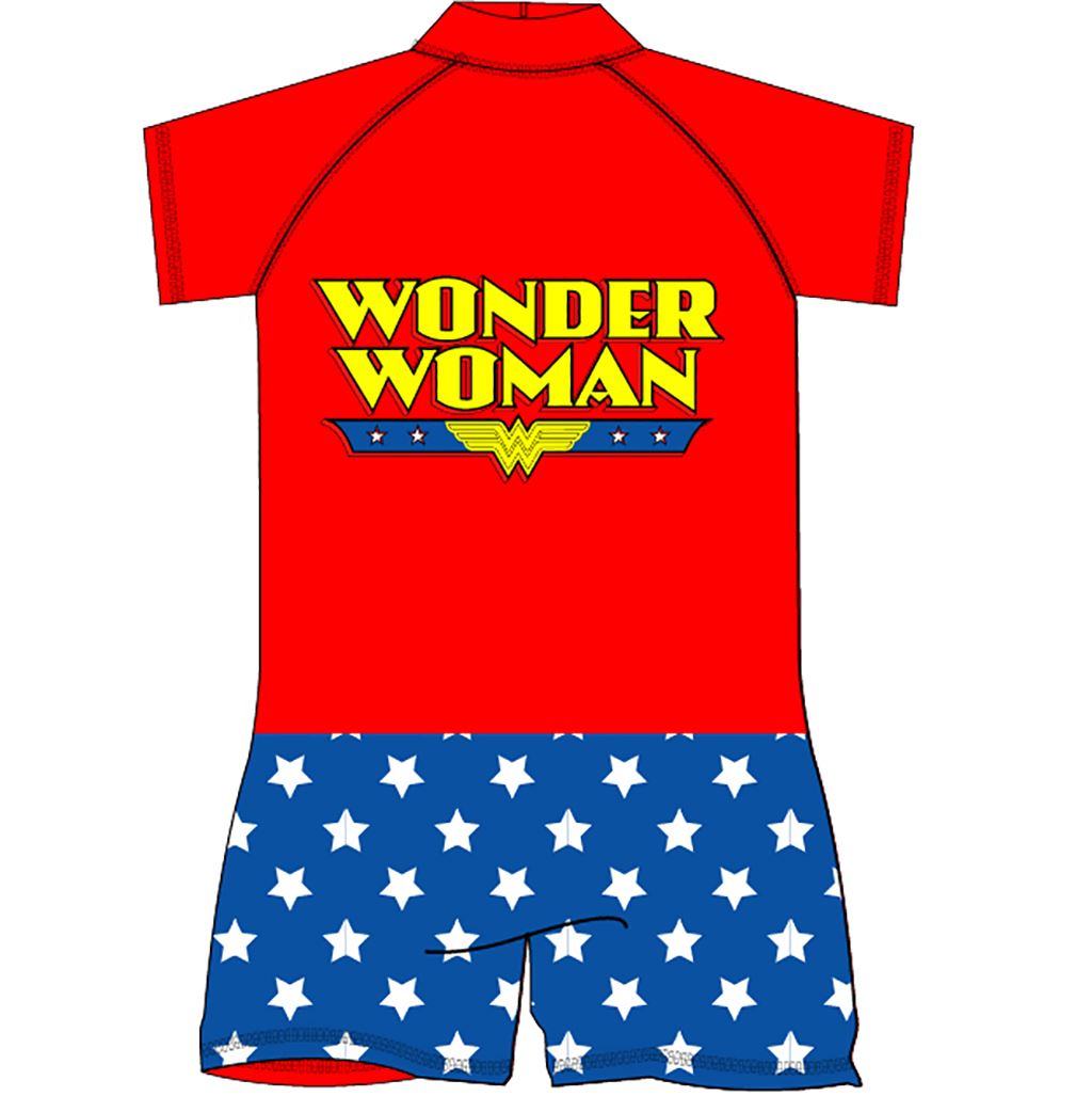 Girls Wonder Woman Costume Surf Suit