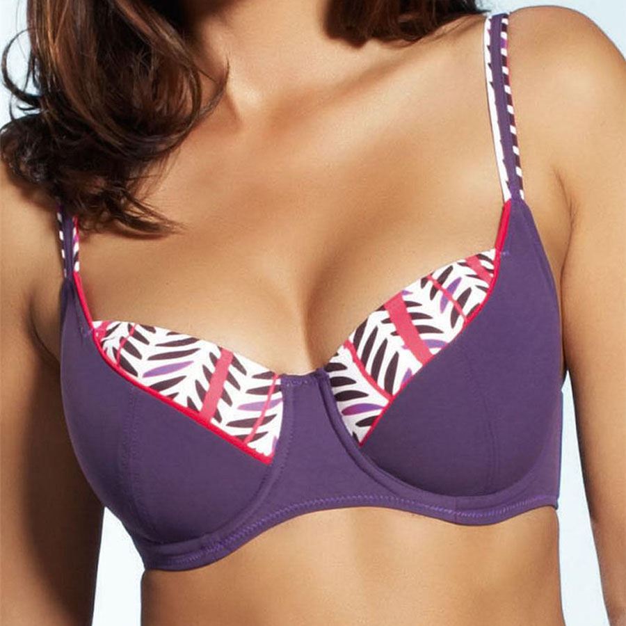 Fantasie Dublin Balcony Bikini Top - Plum Fantasie Swimwear