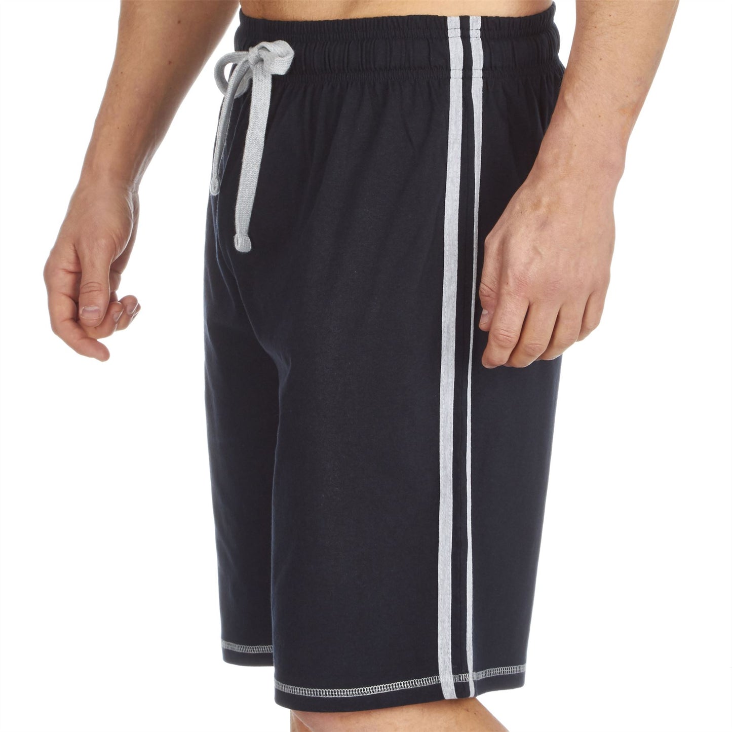 Cargo Bay Mens Contrast Stripe Pyjamas - Navy/Grey