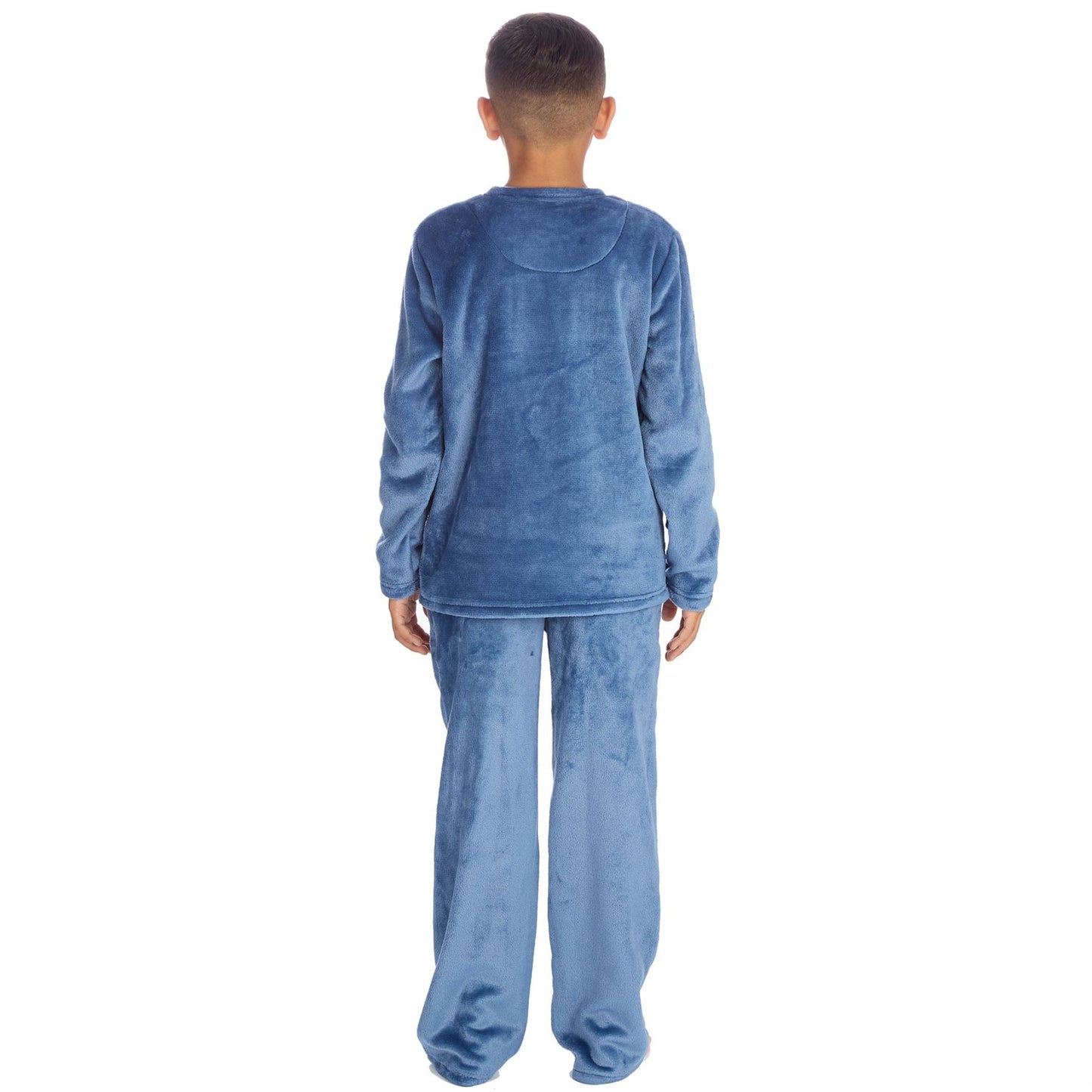Cargo Bay Kids Flannel Fleece Pyjamas - Denim Blue Cargo Bay