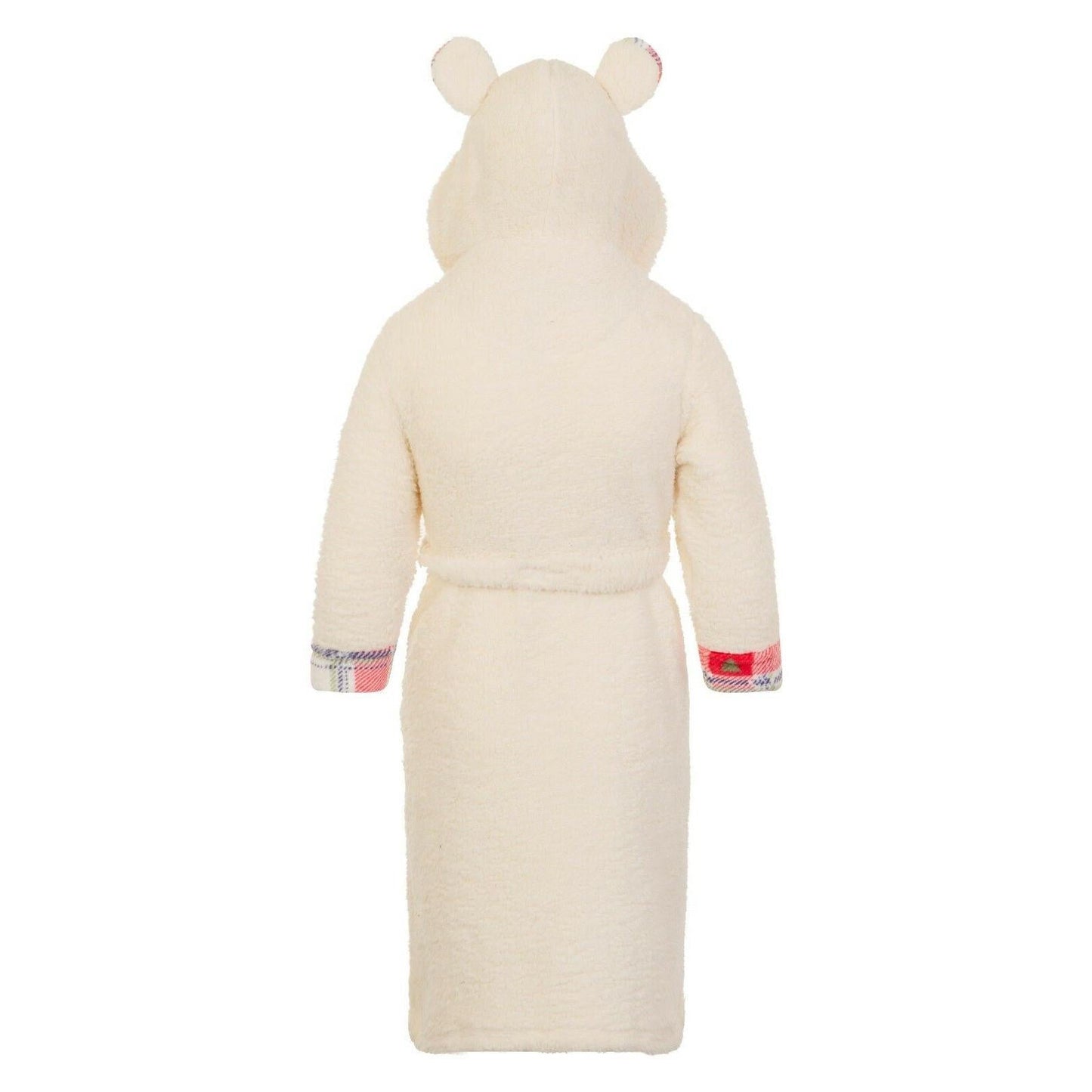 Nifty Kids Sherpa Fleece Bear Robe - Cream Nifty