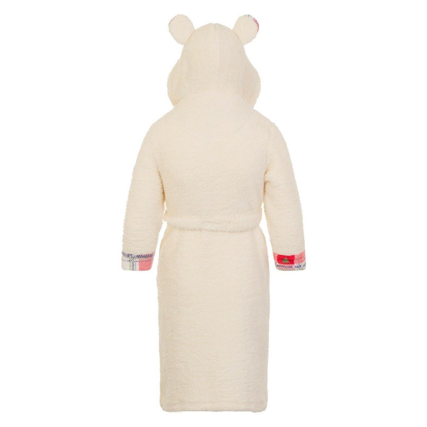 Nifty Kids Sherpa Fleece Bear Robe - Cream