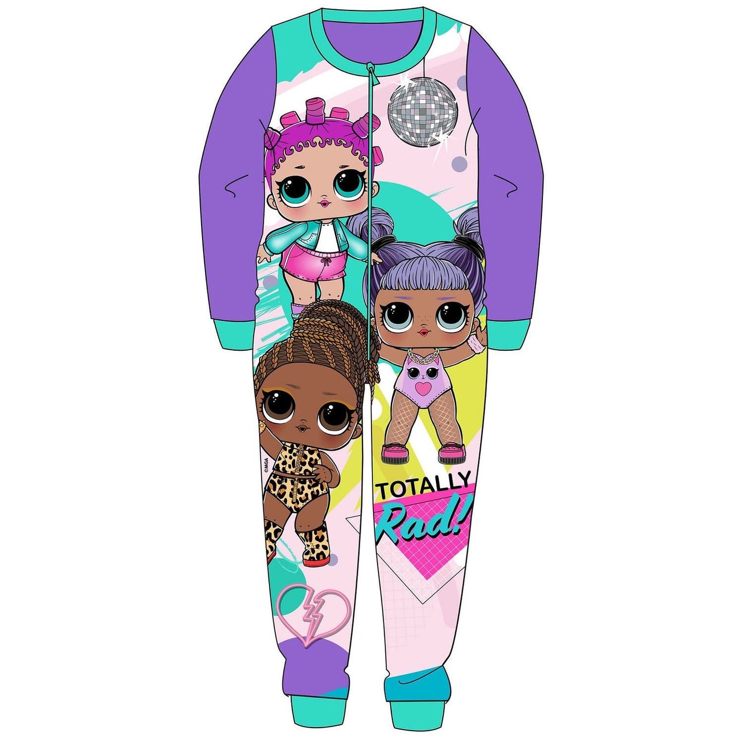 Kids LOL Surprise 'Totally Rad!' Fleece Onesie LOL Surprise