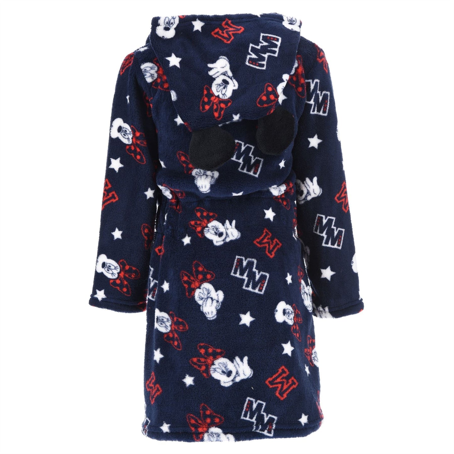 Minnie Mouse Kids Fleece 'M' Robe - Navy Minnie Mouse