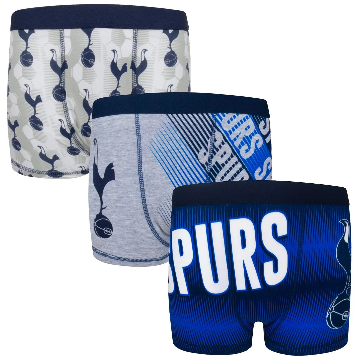 Boys Tottenham Hotspur Boxer Shorts 3 Pack - 6-12 Years