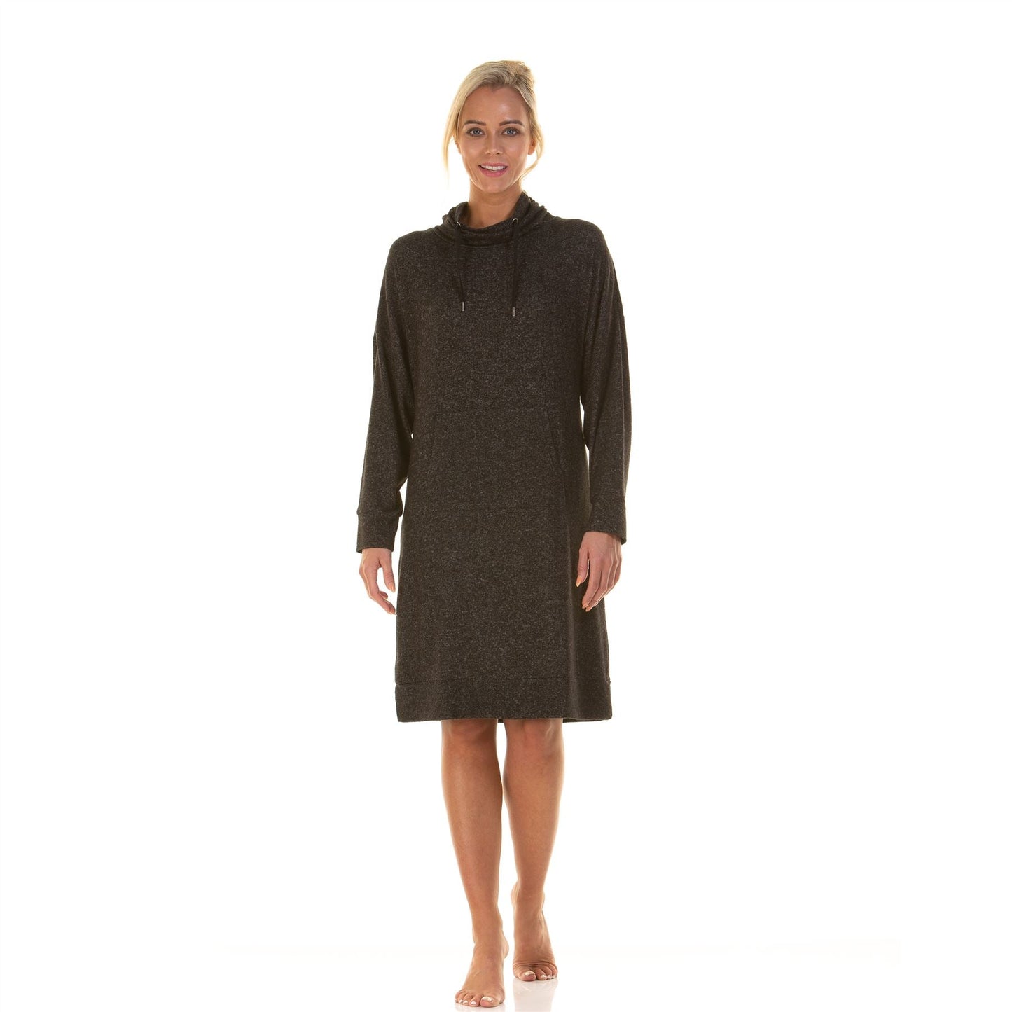 La Marquise Lush Lounge Long Sleeve Brushed Lounger - Charcoal La Marquise