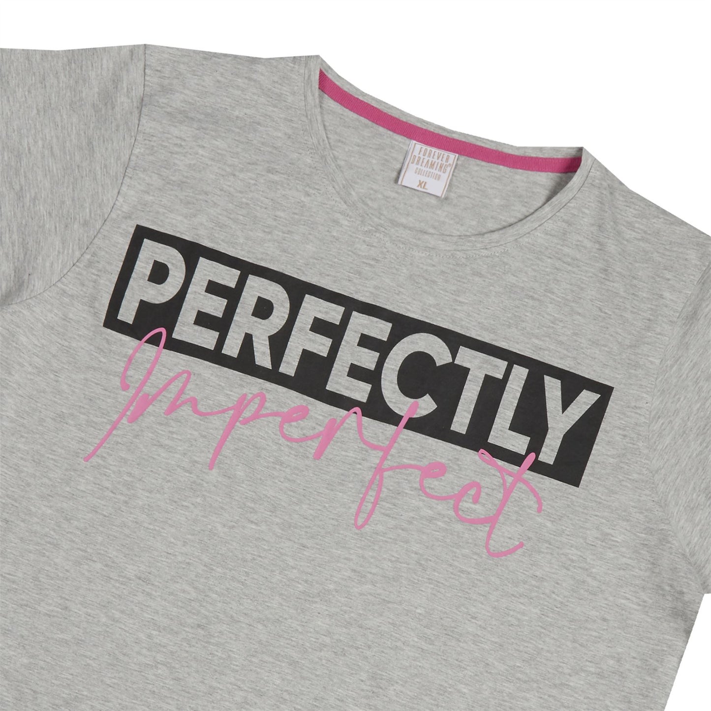 Forever Dreaming Womens 'Perfectly Imperfect' Pyjama Set - Grey Forever Dreaming
