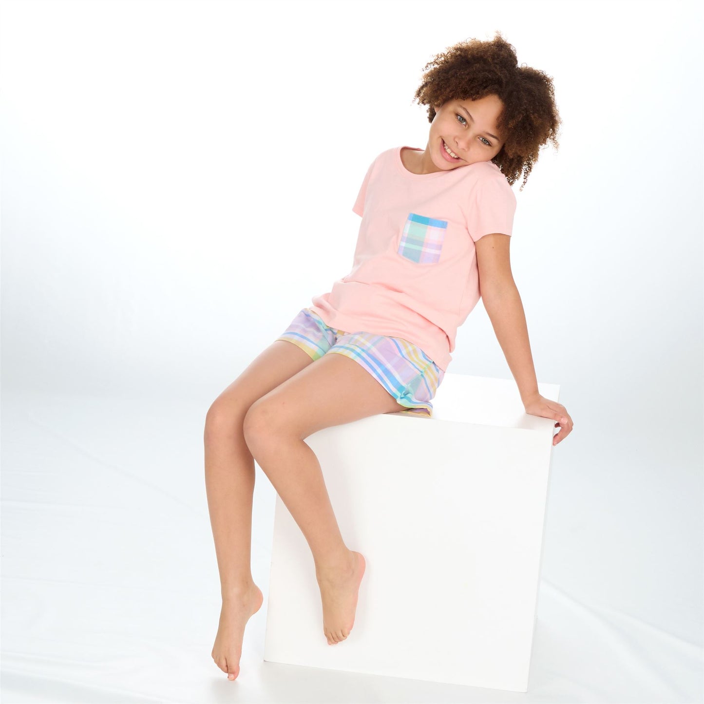 Forever Dreaming Girls Jersey Top and Woven Shorts - Pink