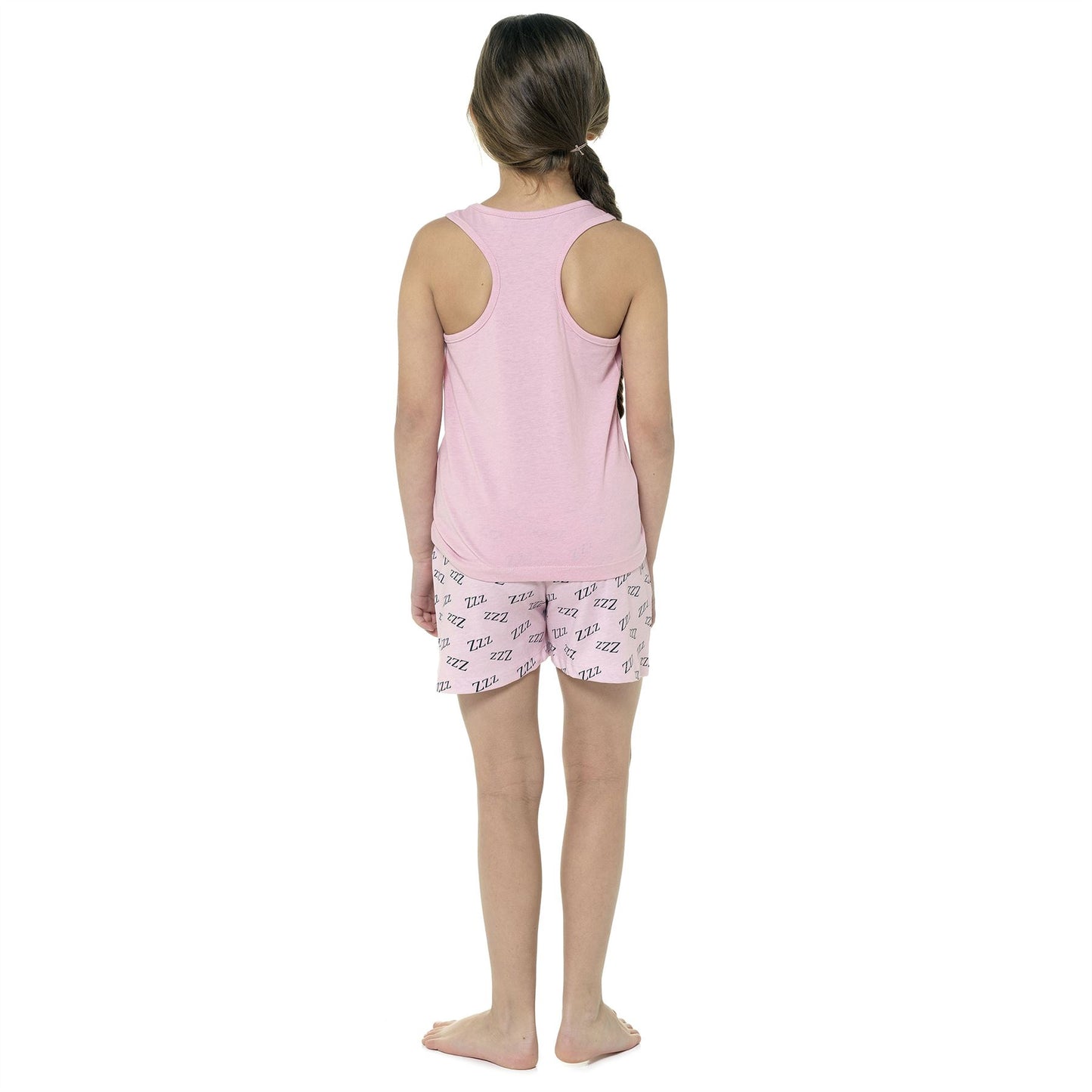 Foxbury Girls Sloth Top and Shorts Pyjama Set Foxbury