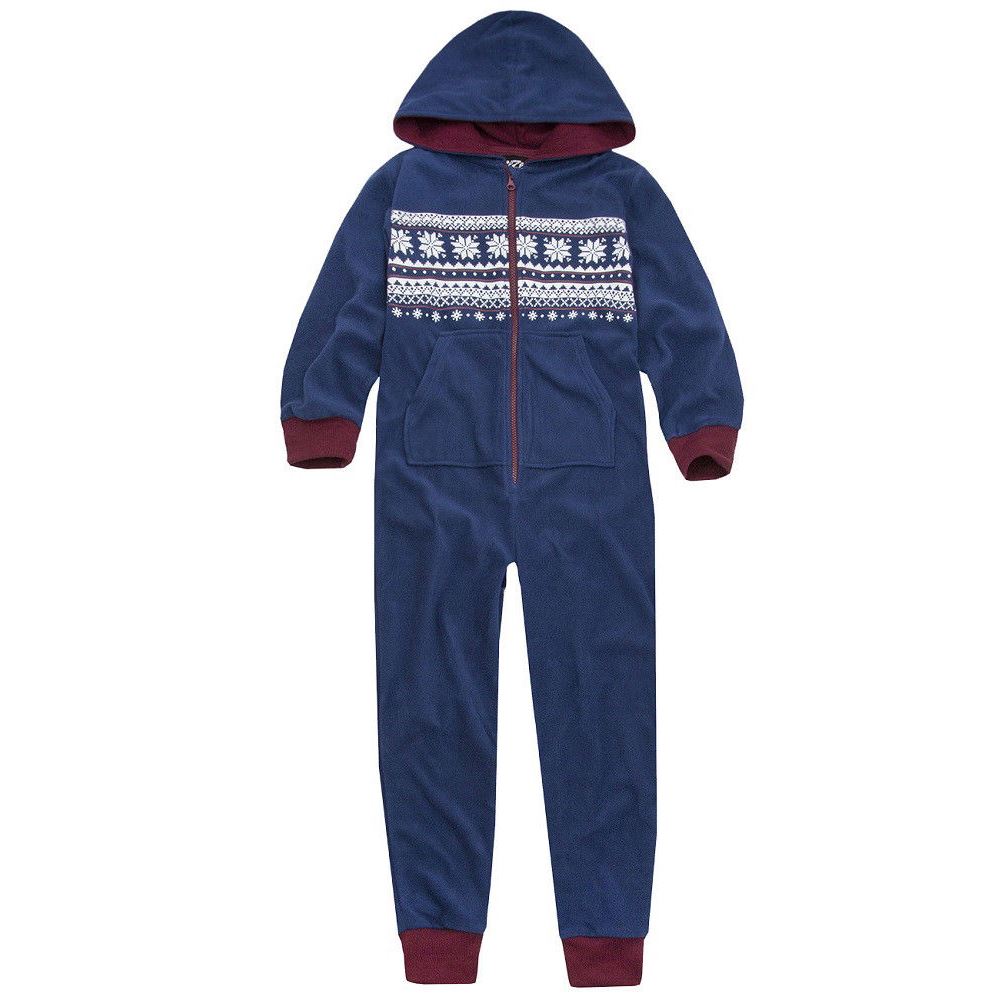 Onezee Kids Fairisle Fleece Onesie - Blue