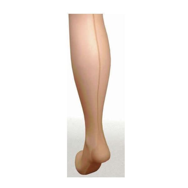 Silky Seamed Stockings - Nude/Nude Seam