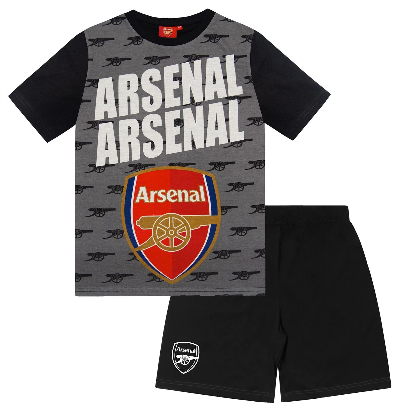 Kids Arsenal FC Short Pyjamas - Grey