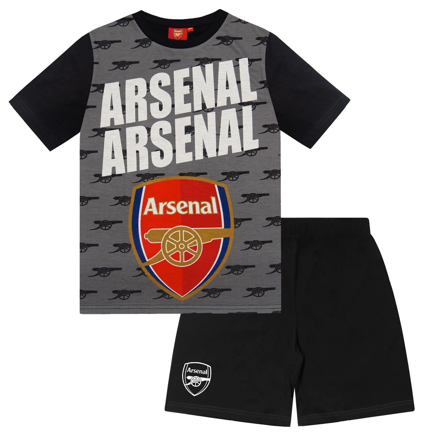 Kids Arsenal FC Short Pyjamas - Grey Arsenal