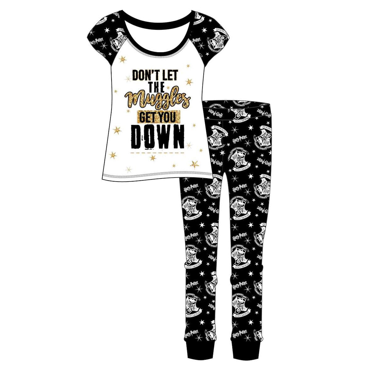 Womens Harry Potter 'Don't Let The Muggles Get You Down' Pyjama Set Harry Potter