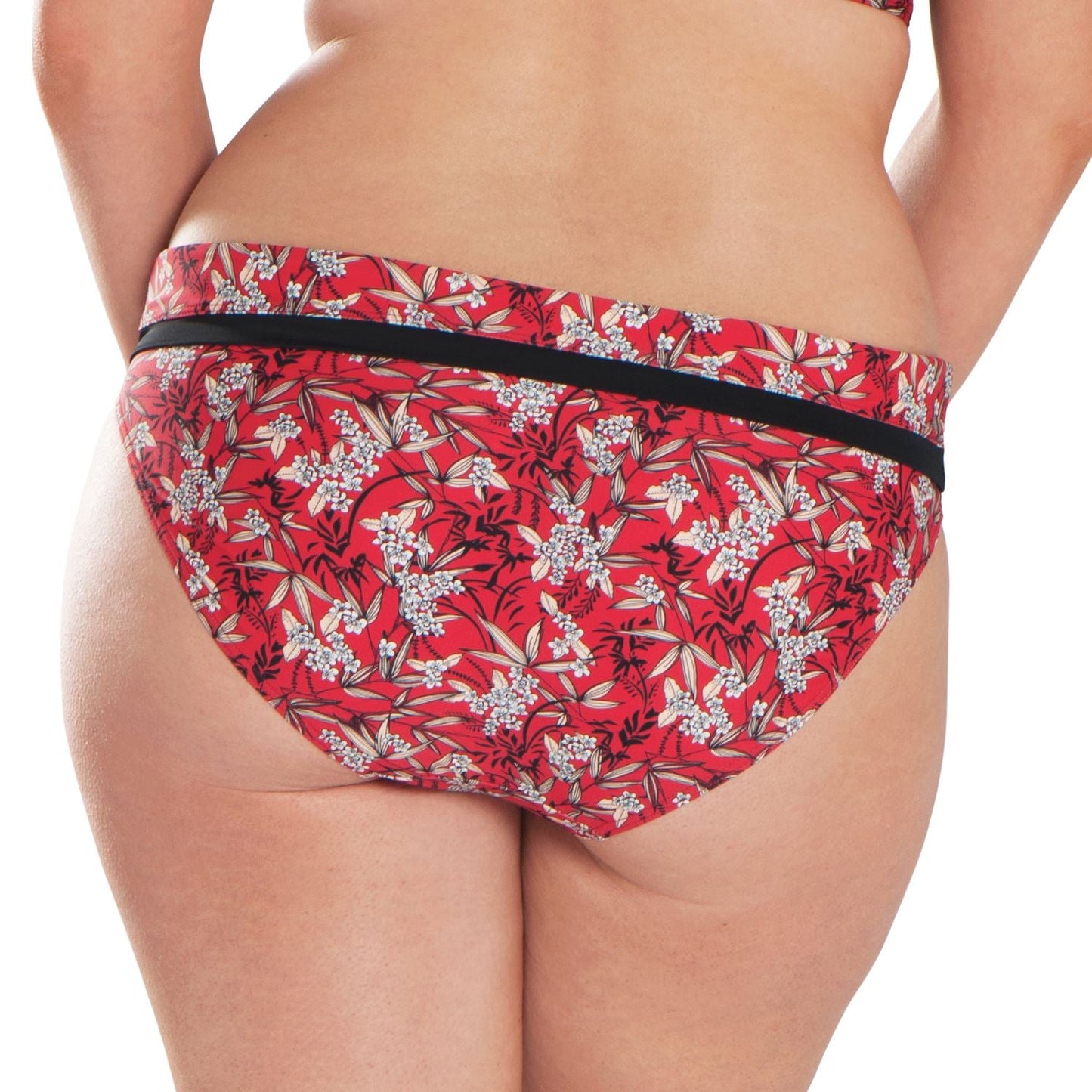 Curvy Kate Maya Fold Over Bikini Brief - Red Print Curvy Kate Swimwear